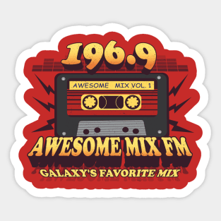 Awesome Mix 196.9 FM Sticker